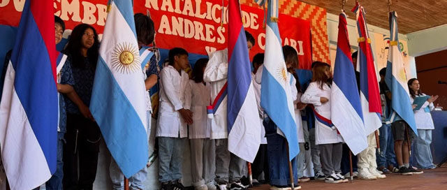 ARISTÓBULO DEL VALLE: Conmemoración del Día de la Bandera de Misiones y natalicio de Andrés Guacurarí