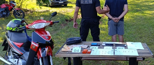 Eldorado: Detienen a joven con 20 dosis de cocaína listas para la venta