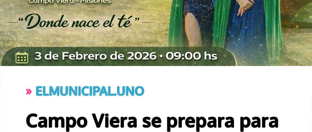 Campo Viera se prepara para el lanzamiento oficial de la 35ª Fiesta Nacional del Té