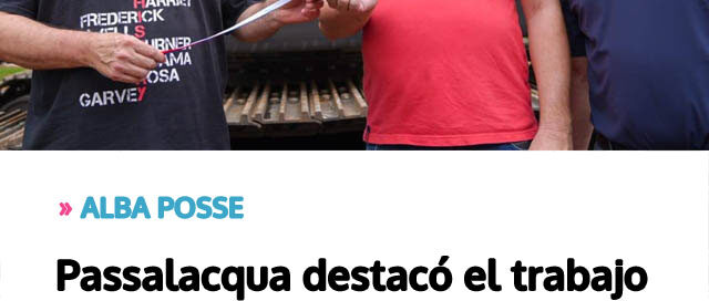 Passalacqua destacó el trabajo como prioridad al entregar una retroexcavadora para el sector rural