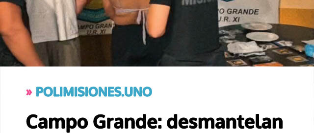 Campo Grande: desmantelan punto de venta de cocaína y detienen a dos personas